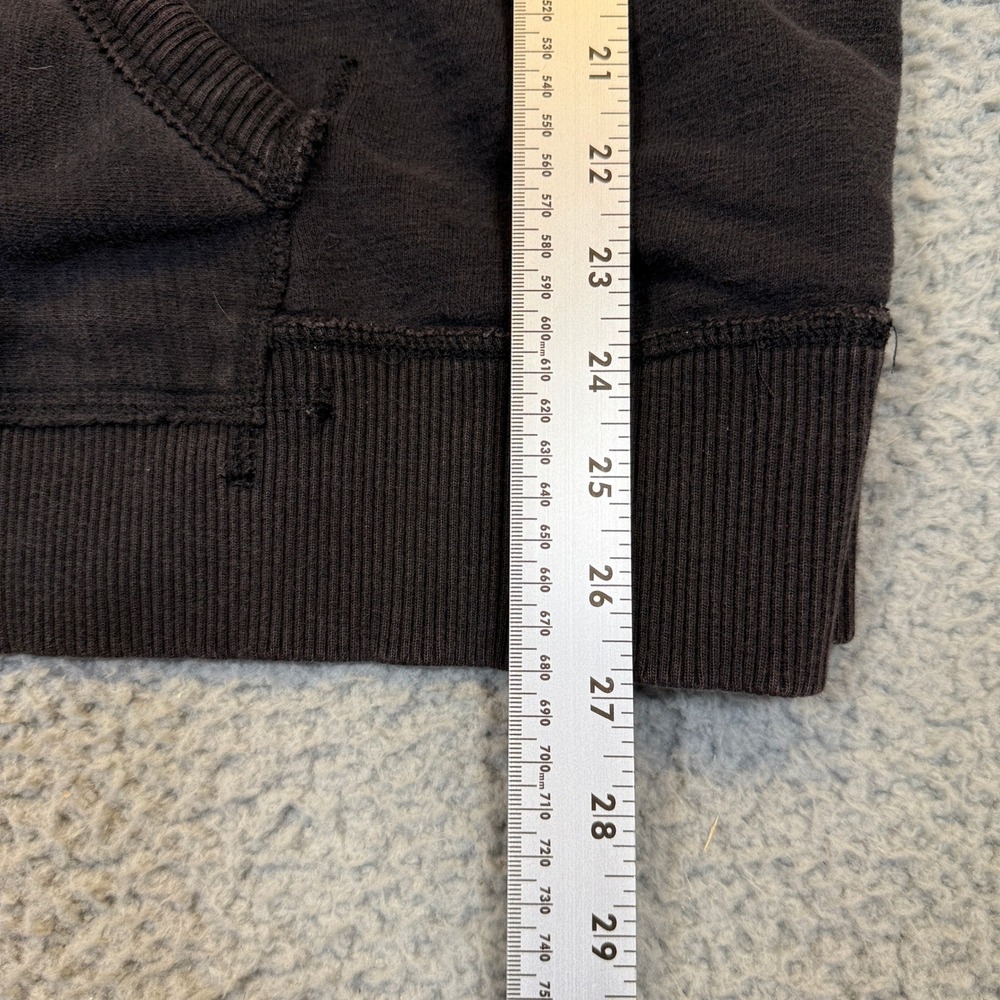 American Eagle Hoodie Mens 3XL Faded Black Applique Logo Cotton Blend Y2K - Picture 8 of 10